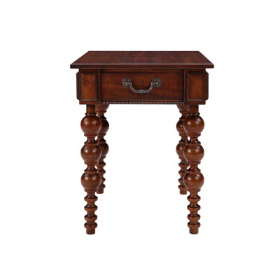 Solid Wood End Table with Drawer