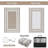 Outdoor Rug 9x12 Waterproof Patio Rug Reversible Plastic Straw Rug Camping Rug Modern Geometric Portable Foldable Large Rugs for RV Porch Balcony Picnic Beach Backyard Beige Panel-1160470093-1160470088