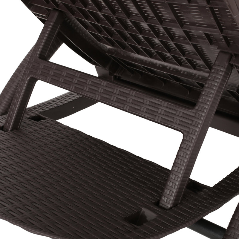 Chaise longue inclinable 76,5 po, 1, Marron foncé