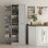Armoire de cuisine, armoire de rangement moderne avec portes et tablettes, armoire autoportante pour la salle à manger
