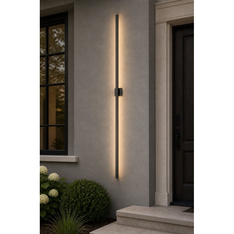 Demetrise LED Wall Light, Black, 2.25" H x 96" W x 4.5" D
