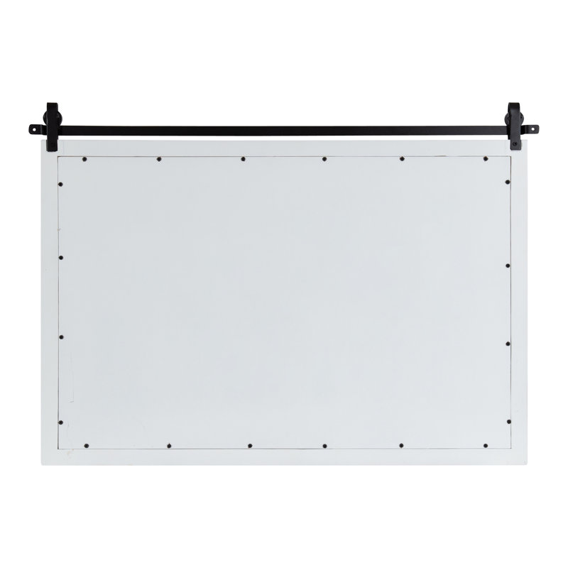Miroir mural Strickler, 26,75 po x 38 po, Noir / blanc