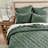 Washed Linen Forest Green Full/Queen Quilt