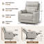 Fauteuil inclinable électrique en cuir véritable à paroi zéro avec appui-tête réglable, ports de charge USB et Type-C-131256408