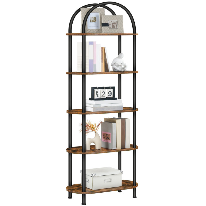 176cm H x 43cm W Metal Etagere Bookcase