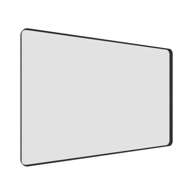 Lesamuel Filleted Corner Wall Mounted Bathroom and Vanity Mirror With Aluminum Frame