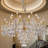 18-Light Brass Crystal Chandelier for High Ceiling