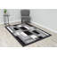 Tapis gris/noir tissé à la machine Ador