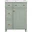 Meuble-lavabo de salle de bain de 24 po avec lavabo en céramique, espace de rangement spacieux de 24 po, élégant-584672472