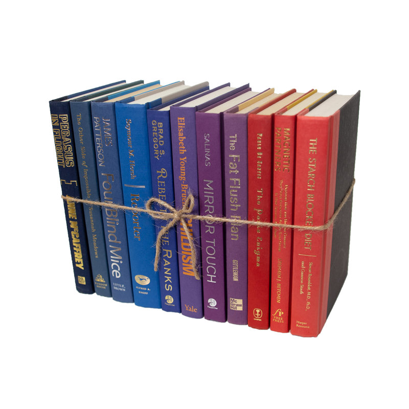 Decorative Books - Berry Ombré Book Bundle - 1 Foot of Purple Books