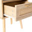 Table de chevet moderne de 15,84 po avec pieds en bois massif et table d'appoint élégante pour la chambre à coucher, facile à nettoyer et polyvalente pour la décoration intérieure-1252599210-1252599209