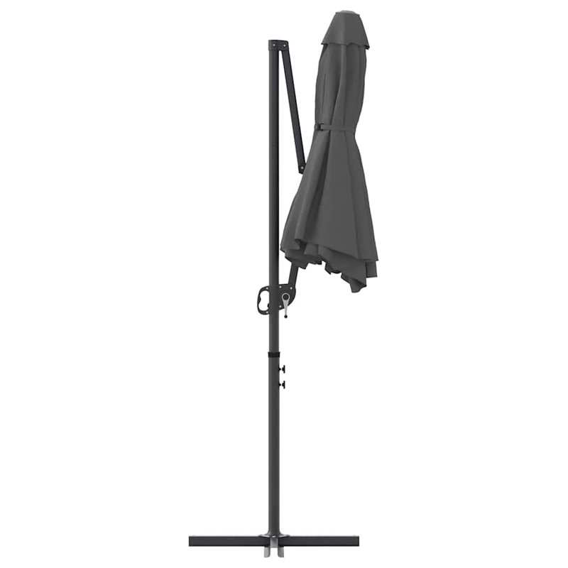 Umbrella Polyester and Aluminium Outdoor Parasol Garden Shade Terrace, Anthracite