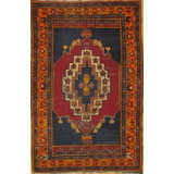 Wool Oriental Area Rug in Red/Blue