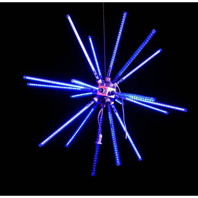 Décor de fenêtre lumineux, Bleu
