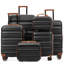 Ensemble 6 pièces de valises rigides en ABS - Valises légères et durables avec deux roues pivotantes, tailles de bagage à main et pour bagages-130040272