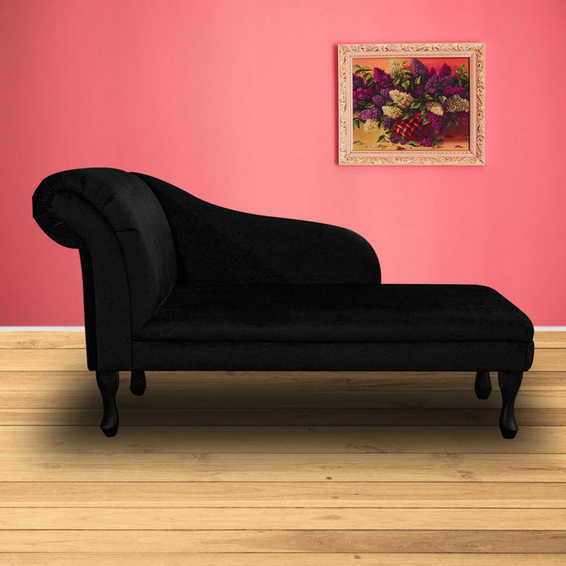 Velvet Chaise Lounge, Brown, Velvet