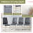 7-Piece Glass Top Dining Table Sets-852886301-852886372