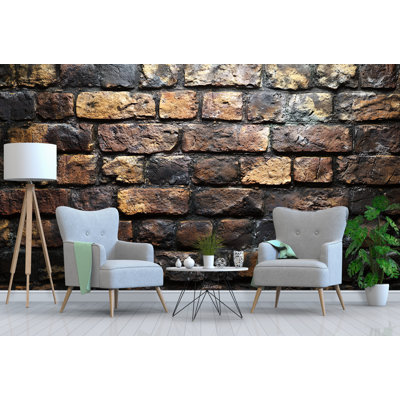 Vintage Brick Wall Wallpaper – Rustic Red And Brown Textured Pattern, Industrial Loft Style, Aged Brickwork Background For Accent Walls