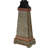 Wallach 30" Natural Slate Outdoor Table Lamp with White Shade and Copper Accents