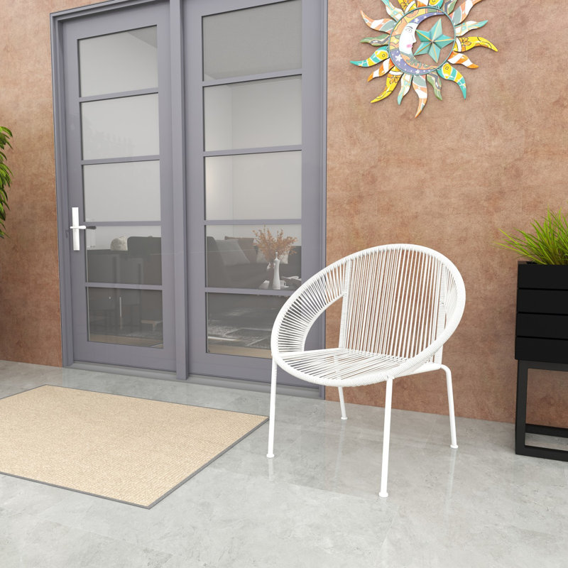 Fauteuil Papasan de 29 po de largeur Dannille, Blanc
