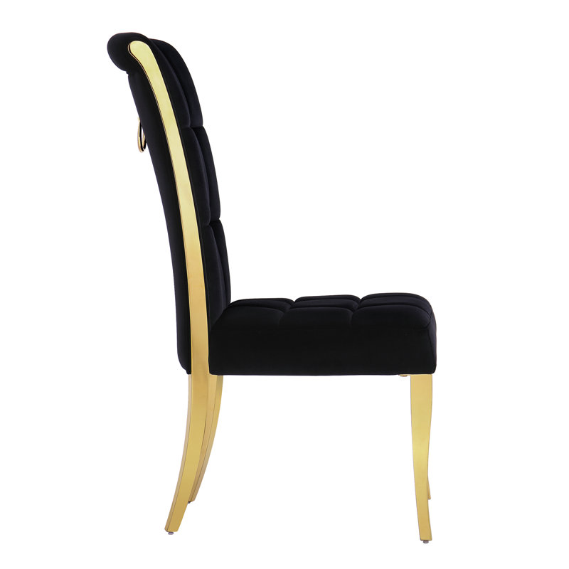 Hrisula 19.7'' H Velvet Upholstered Side Chair