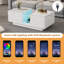 High Gloss Coffee Table With RGB LED Lights and Dual Storage Drawers For Living Room-251084466