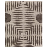 Wool Geometric Area Rug in Brown/Gray/Neutral