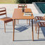 Longue table rouge pour l'extérieur et l'intérieur, de style américain, tissu imperméable en métal, 54,93 po de profondeur, 27,64 de largeur, 29,71 de hauteur, 41,86 lb, cadre aquatique, cadre relaxant carré Claret-1445422356