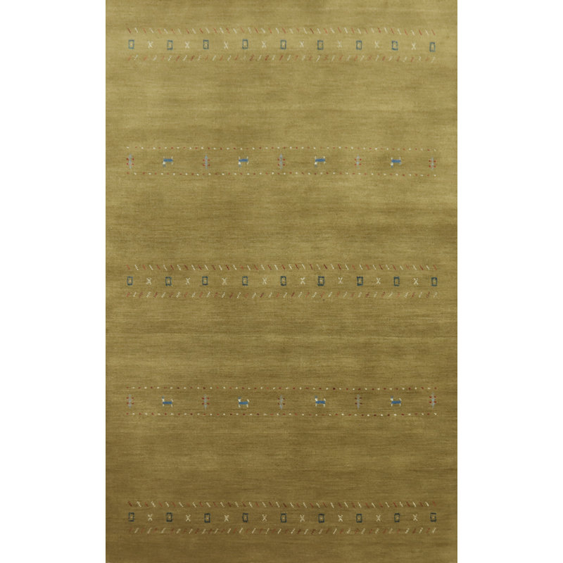 Tapis vert indien vert 5 x 8