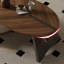 Table basse en noyer massif
