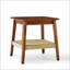 Mid-Century Side Table With Woven Shelf, Boho Design For Storage And Aesthetic Appeal In Any Room