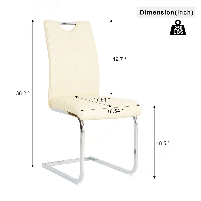 Chaise de salle à manger moderne en polyuréthane jaune clair, chaise rembourrée, pieds en métal galvanisés, cuisine, salon, chambre à coucher, chaise d'appoint (ensemble de 2)