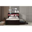 Lit simple brun foncé foncé avec rangement, tête de lit à chargement, 2 tiroirs, lit gigogne, espace de rangement efficace sur la plateforme,-1687130028