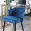 Tabouret en velours rembourré à hauteur de comptoir avec capitonnage et pieds en métal-1663138757