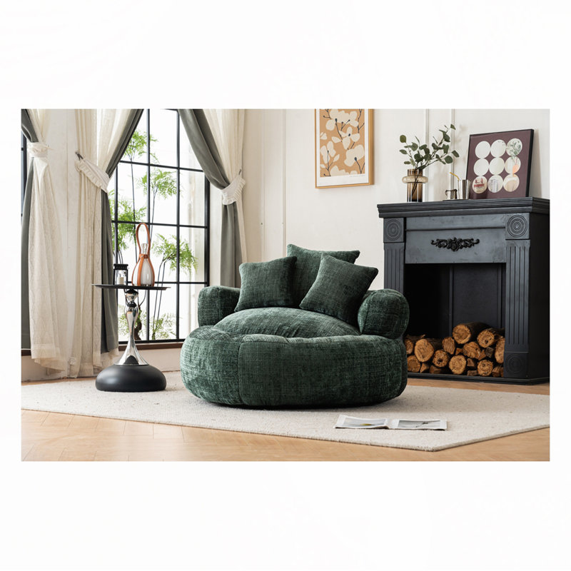 Fauteuil à billes Chenille, Chenille verte