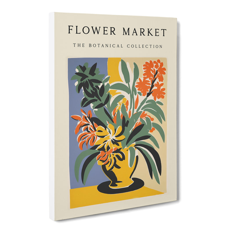 The Botanical Flower Market Exhibition No.5 - Wrapped Canvas Print, 50cm H x 35cm W x 3cm D