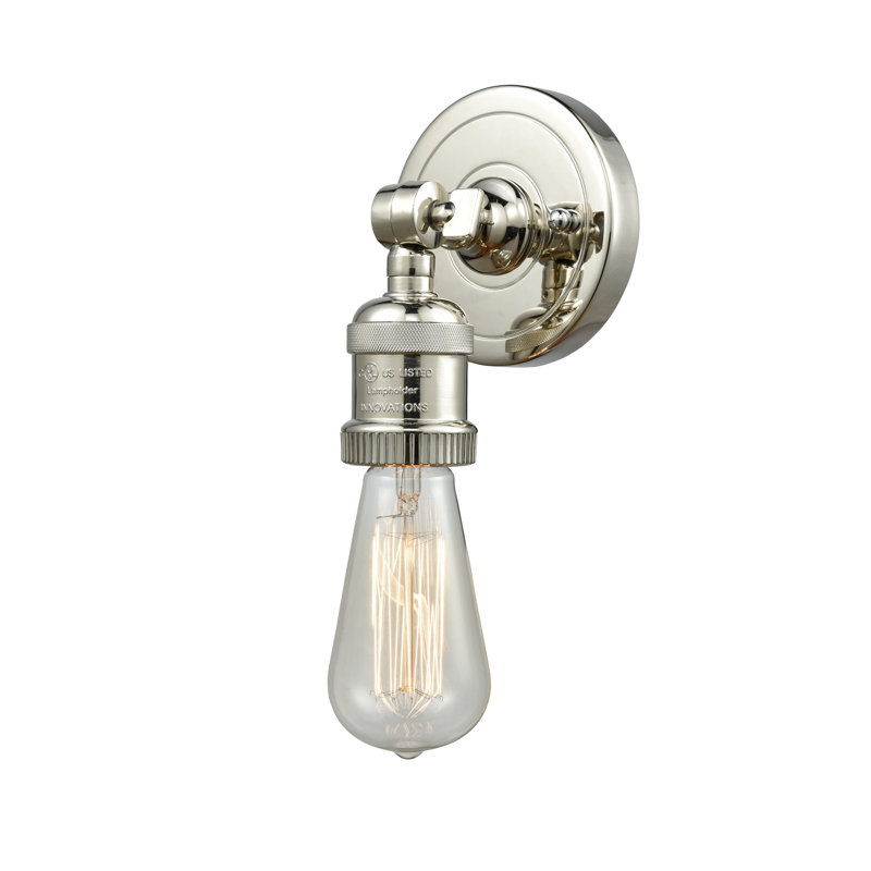 Applique murale articulée à intensité variable 1 lumière Chickerell, Ampoule non incluse, Nickel poli