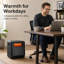Chauffage d'appoint portatif à chauffage rapide, commandes simples sur le dessus, protection contre la surchauffe – Ventilateur compact et léger pour chambre, bureau et usage intérieur à domicile