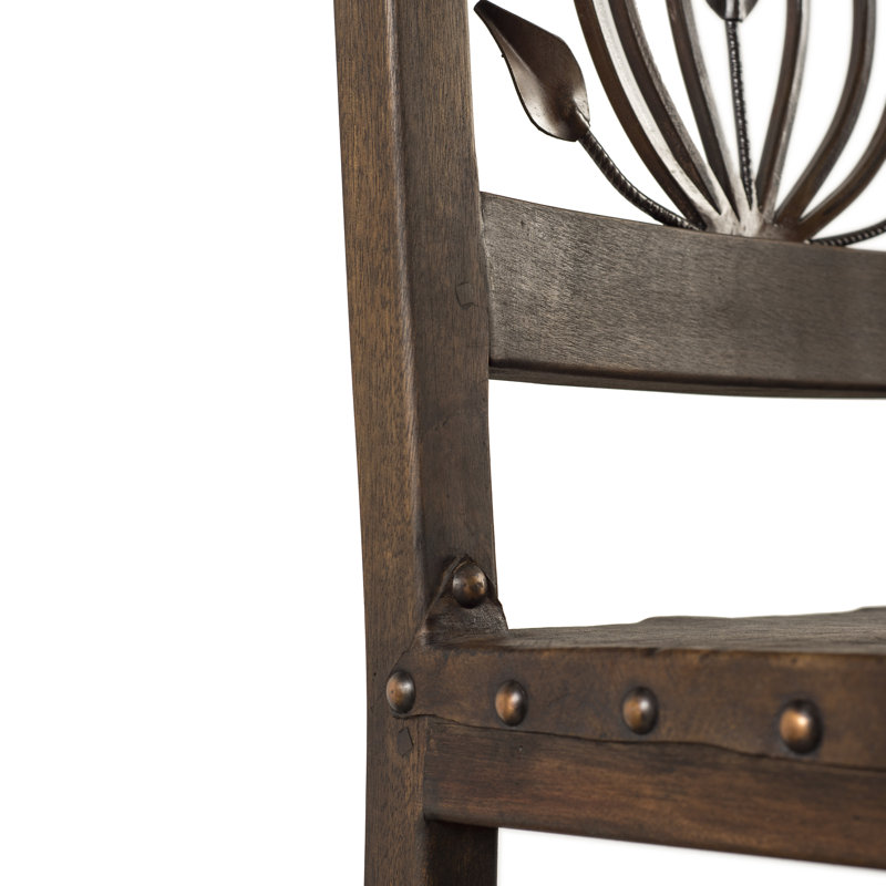 Upholstered Counter Stool with Solid Wood Frame