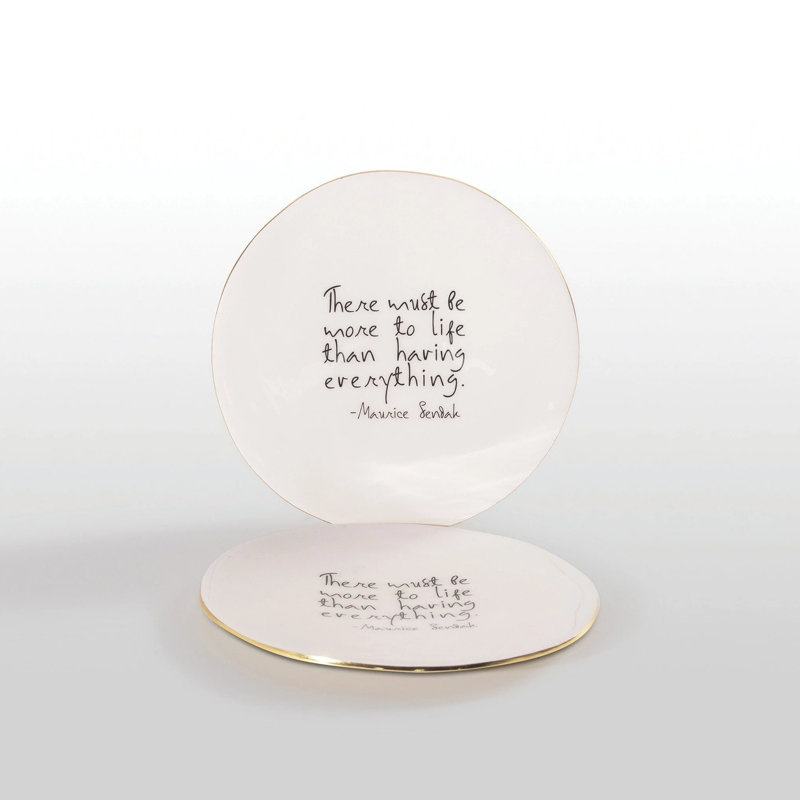 Small Round Plate With Quote