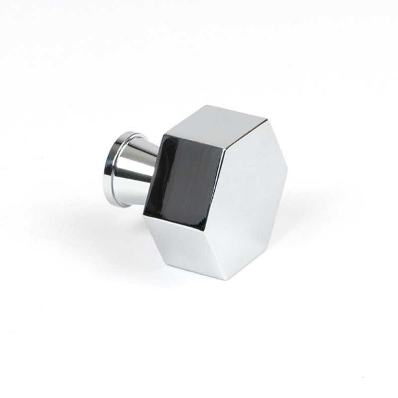 Geometric Knob, 3 cm, Polished Chrome