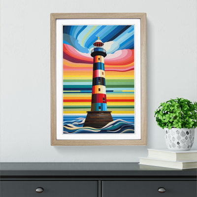 Lighthouse Op 1 Piece Single Picture Frame Wall Art