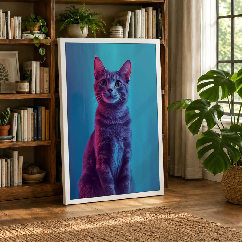 Print, 24x16 - 61.0 x 40.6 cm, Teal Border