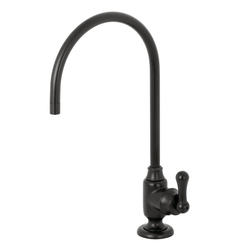 Robinet de filtration d'eau monocommande à 1 trou Kingston Brass Royale, Noir mat
