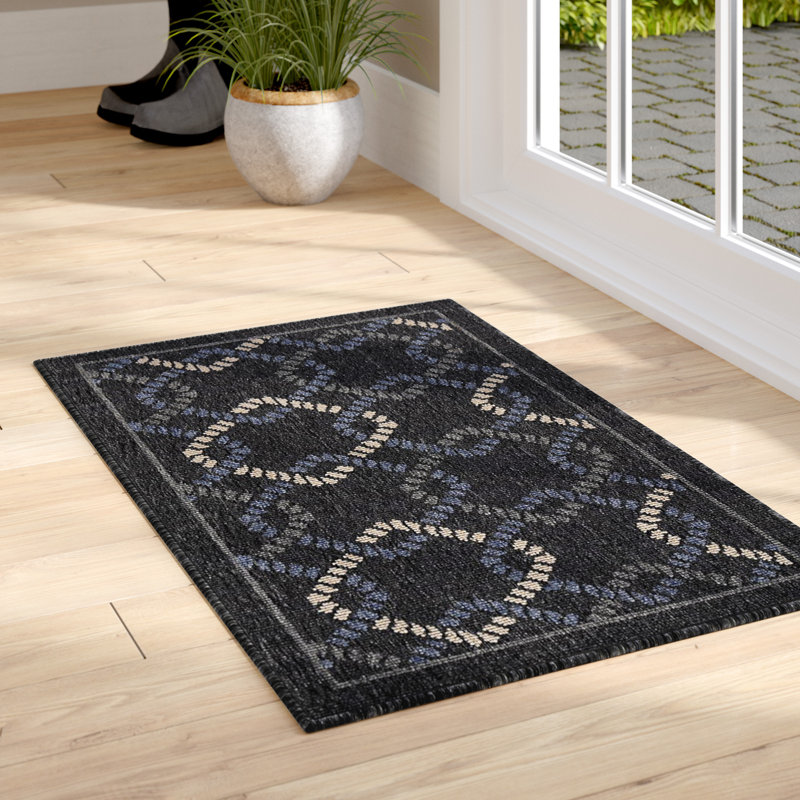Worden Geometric Indoor / Outdoor Rug, Rectangle 1'9" x 2'9"