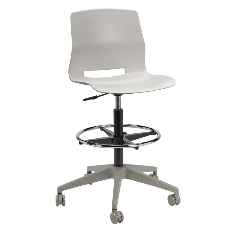 Tabouret de dessinateur 5 étoiles Wille Lola, Gris clair
