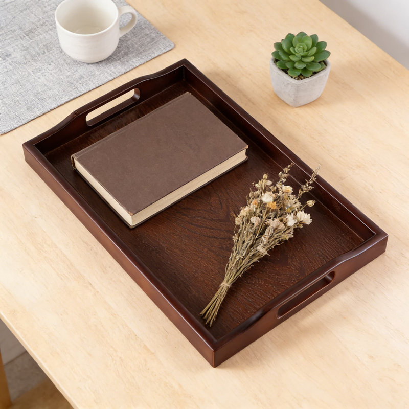 Plateau de service rectangulaire Butler, Brun