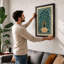Peacock Art Deco - Framed Print-1581454059-1581454056