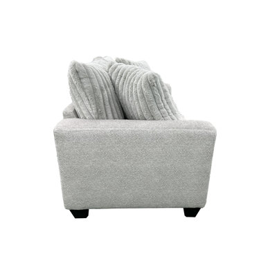 Broadway Microfiber Loveseat, Gray