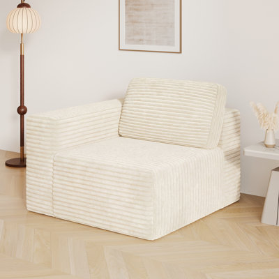 Upholstered Corduroy Accent Chair